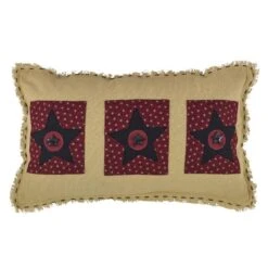 3 Star Applique Pillow - 12x20