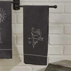 3 Prong Wood Towel Rack - Black -Country Home Decor Store 3 prong wood towel rack black 762242424005 image4 70309.1764863530