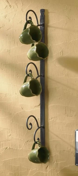 6 Mug Wall Rack - 34" 1 6 Mug Wall Rack - 34"
