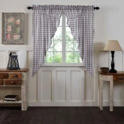 Annie Buffalo Check Grey Prairie Gathered Curtains - 72x63 6 Annie Buffalo Check Grey Prairie Gathered Curtains - 72x63 -Country Home Decor Store Annie Buffalo Check Grey Prairie Gathered Curtains 72x63 840528165153 image3 98206.1689052156
