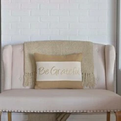 Alternative view of Be Grateful Pillow - 14x18