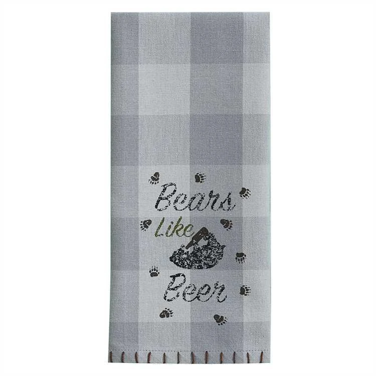 Bears Like Beer Printed Dishtowels - Set Of 2 1 Bears Like Beer Printed Dishtowels - Set Of 2