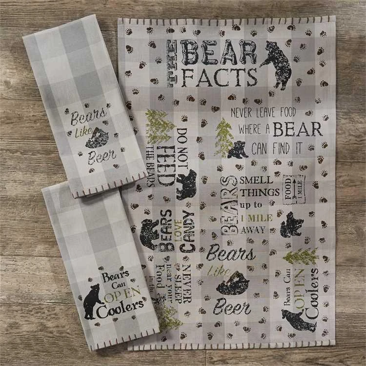 Bears Like Beer Printed Dishtowels - Set Of 2 2 Bears Like Beer Printed Dishtowels - Set Of 2 - Image 2