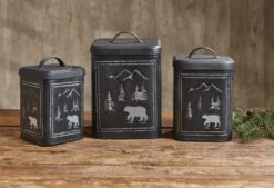 Alternative view of Black Bear Canisters - Set Of 3