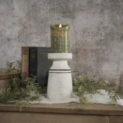 Alternative view of Black & White Candle Holder - Pillar 7.5"