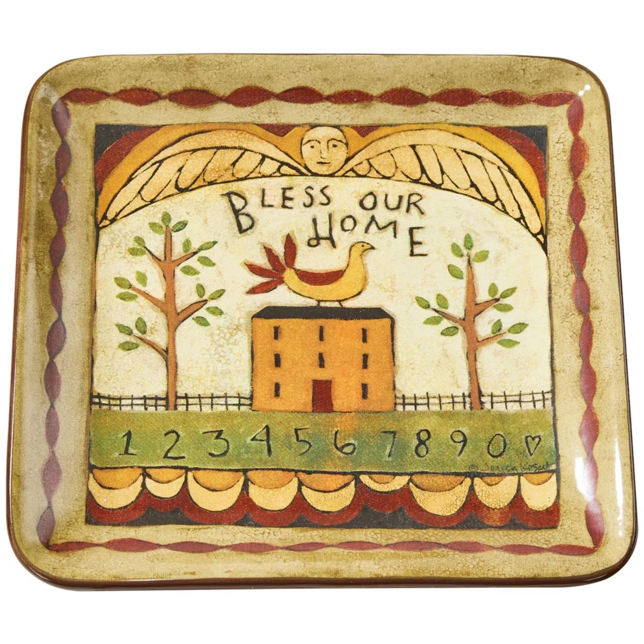 Bless Our Home Salad Plates - Set Of 4 1 Bless Our Home Salad Plates - Set Of 4