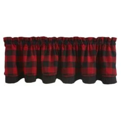 Alternative view of Buffalo Check Valance - Lined Layered 72x16