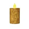 Burnt Primitive Ivory Timer Candle - 2x3 Pillar