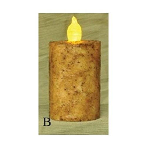 Burnt Primitive Ivory Timer Candle - 2x3 Pillar 2 Burnt Primitive Ivory Timer Candle - 2x3 Pillar - Image 2