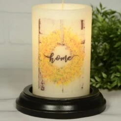 Alternative view of Candle Sleeve - Forsythia Home Wreath Vanilla