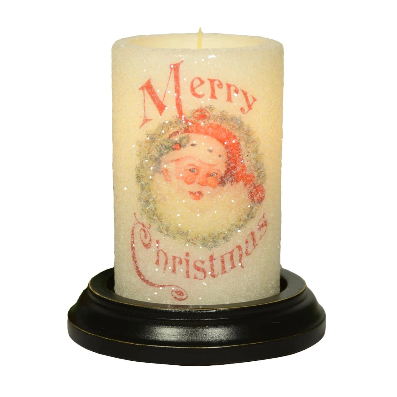 Candle Sleeve - Gumdrop Merry Christmas Retro Santa 1 Candle Sleeve - Gumdrop Merry Christmas Retro Santa