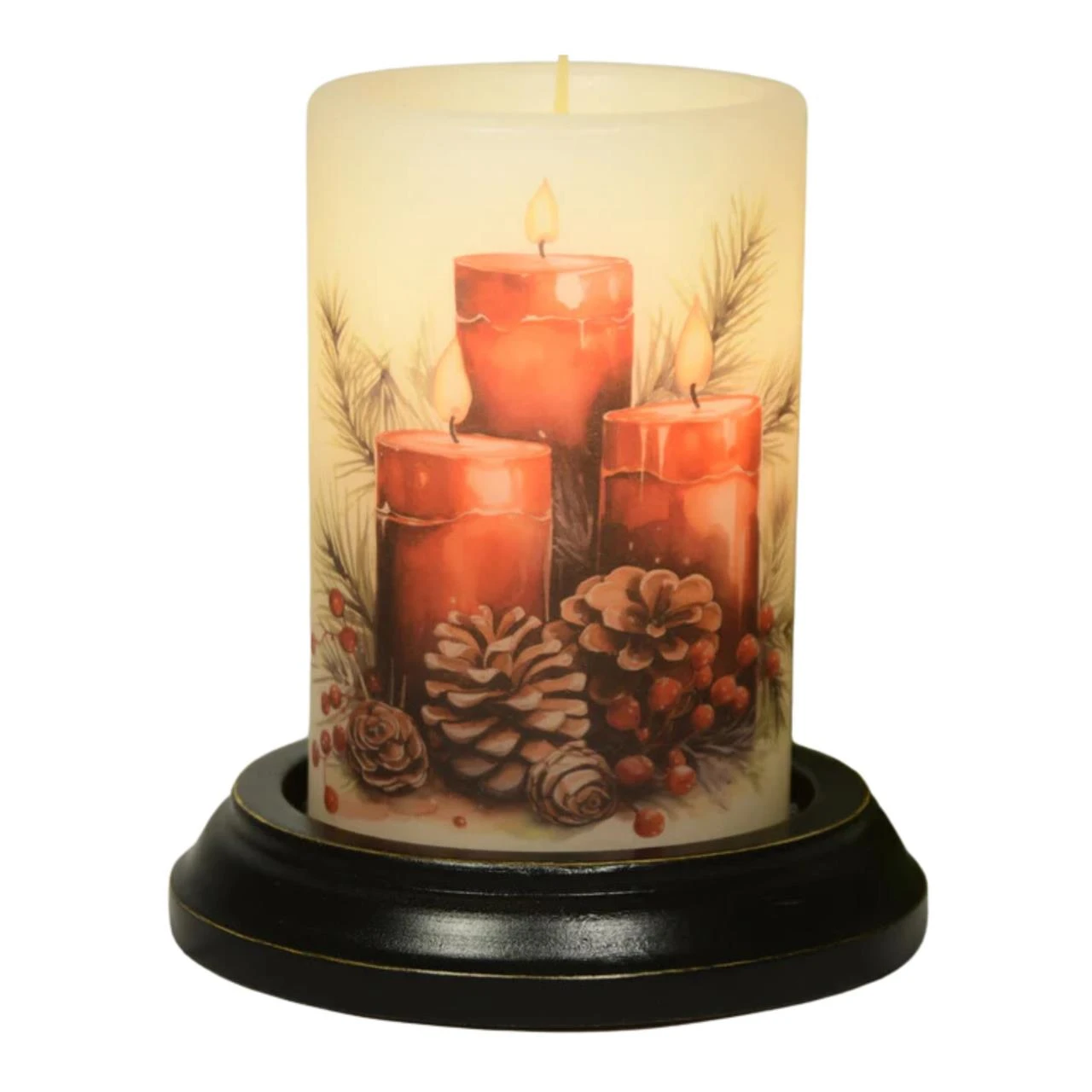 Candle Sleeve - Red Triple Candles Vanilla 1 Candle Sleeve - Red Triple Candles Vanilla
