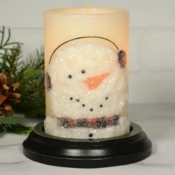 Candle Sleeve - Snowman With Earmuffs 3 Candle Sleeve - Snowman With Earmuffs -Country Home Decor Store Candle Sleeve Snowman with Earmuffs 844558057532 image2 11458.1689047883