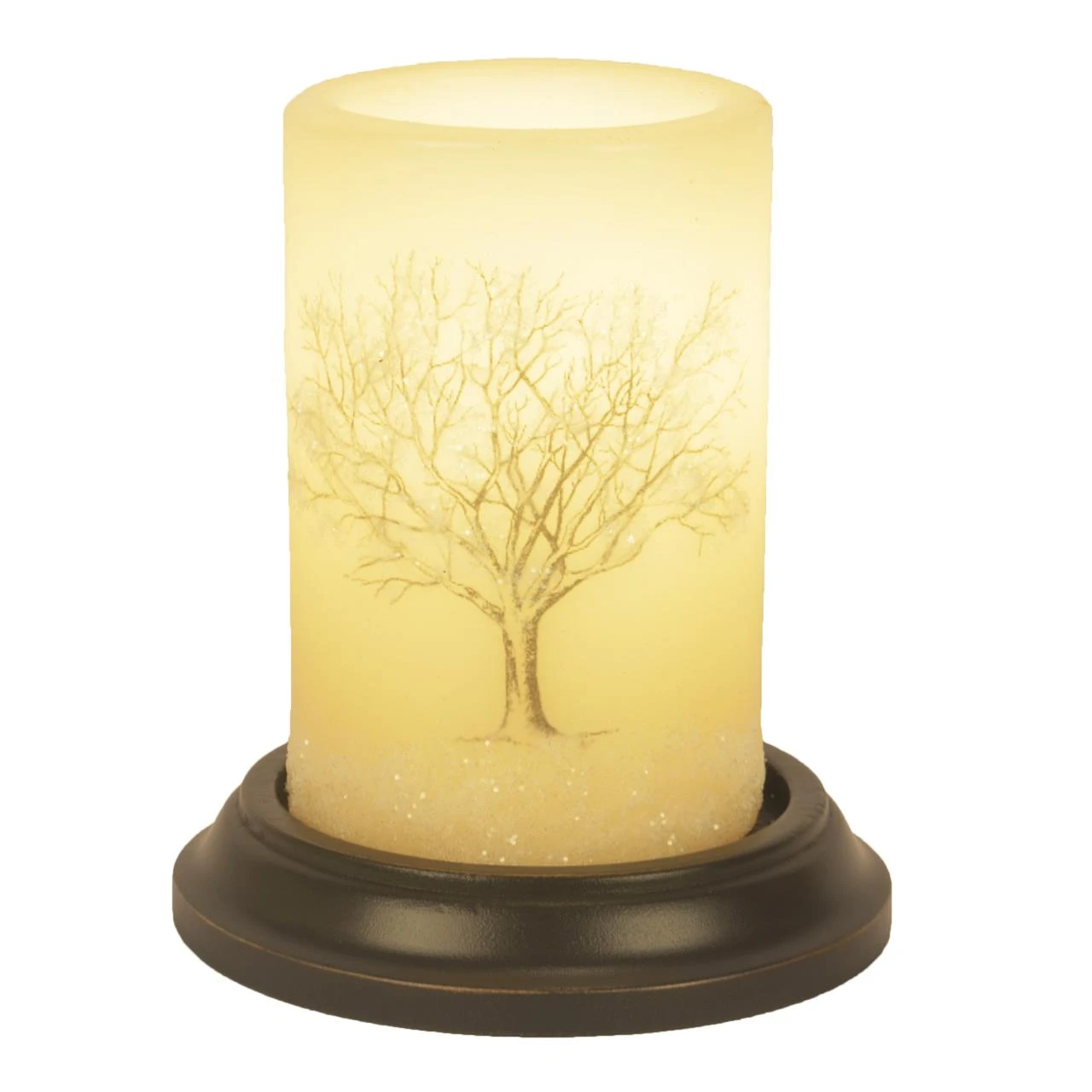 Candle Sleeve - Vintage Tree With Snow 1 Candle Sleeve - Vintage Tree With Snow