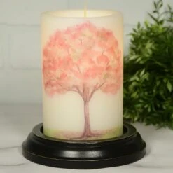 Alternative view of Candle Sleeve - Watercolor Tree Spring Vanilla
