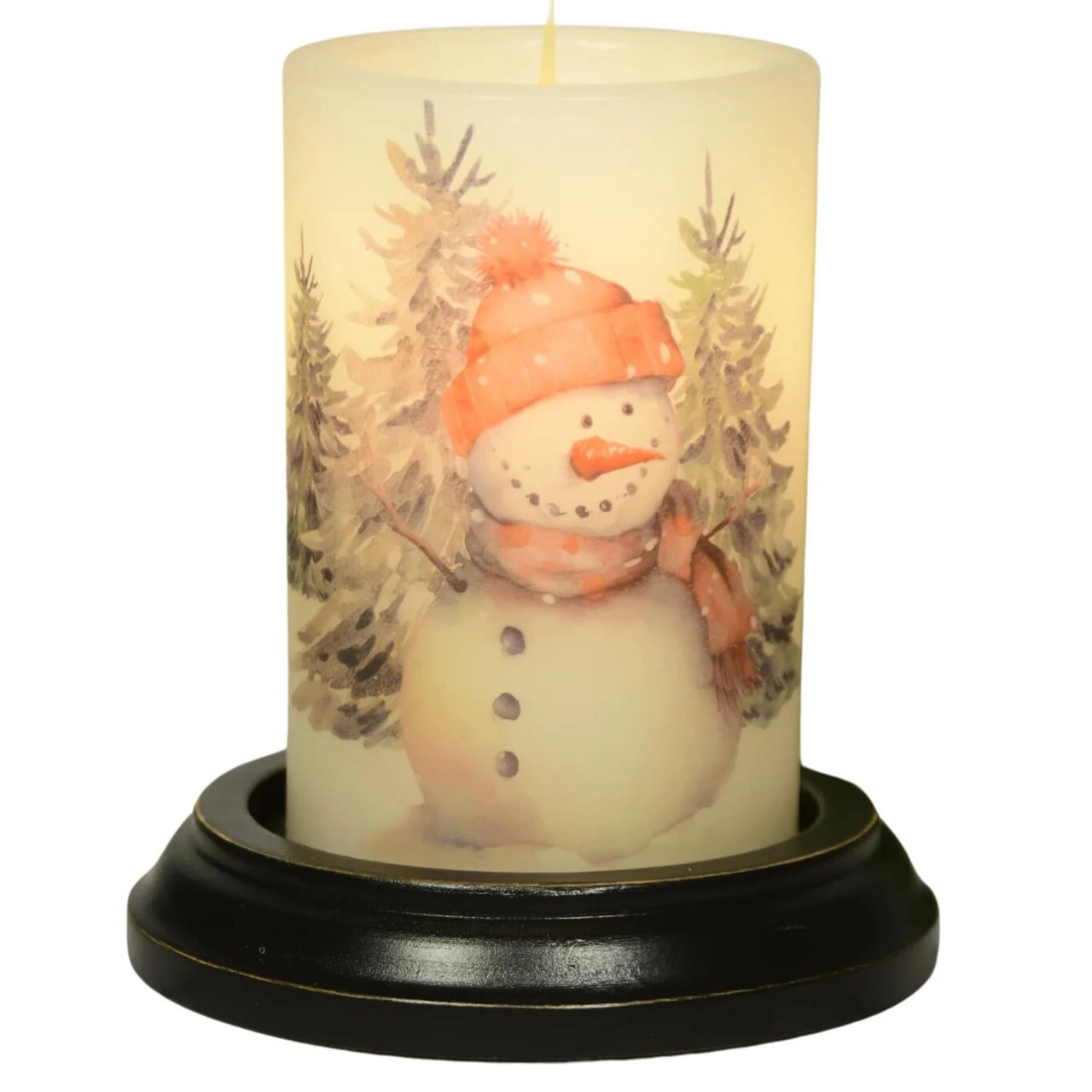 Candle Sleeve - Winter Woods Snowman Vanilla 1 Candle Sleeve - Winter Woods Snowman Vanilla