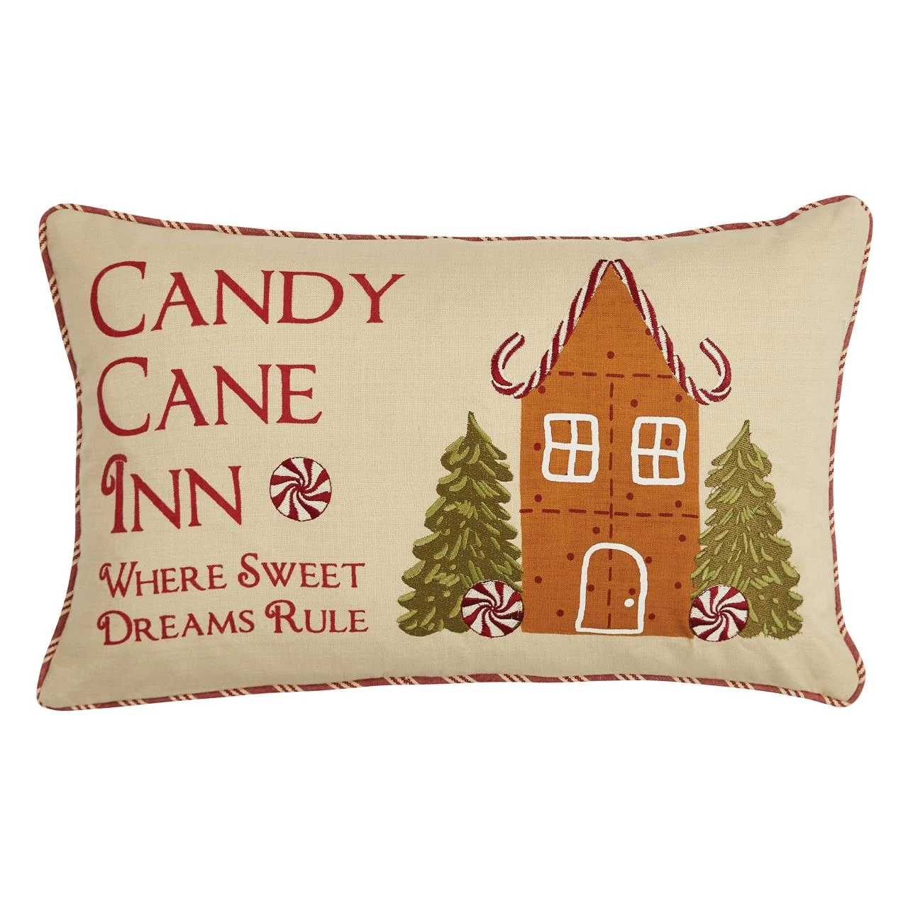Christmas Memories Candy Cane Inn Pillow Set - 12x20 1 Christmas Memories Candy Cane Inn Pillow Set - 12x20