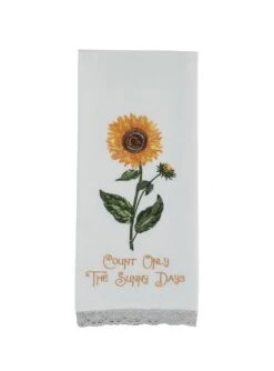 Count Sunny Days Embroidered Dishtowels - Set Of 2