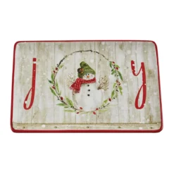 Farmhouse Snowman Platter