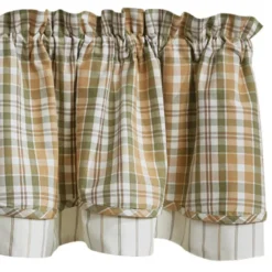 Farmstead Plaid Lined Layered Valance - 72x16