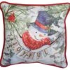 Flurry Snowman Pillow - 10x10