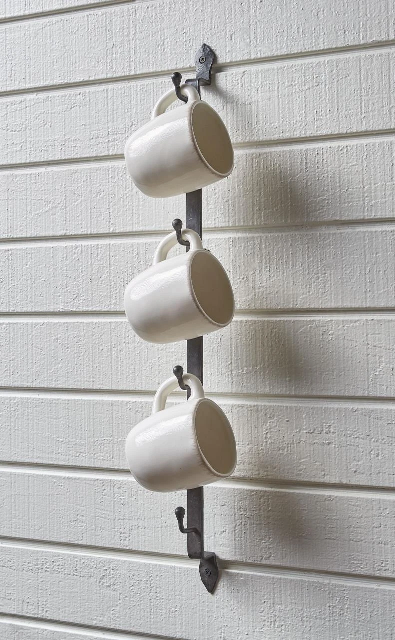 Forged Iron Wall Mug Rack 1 Forged Iron Wall Mug Rack
