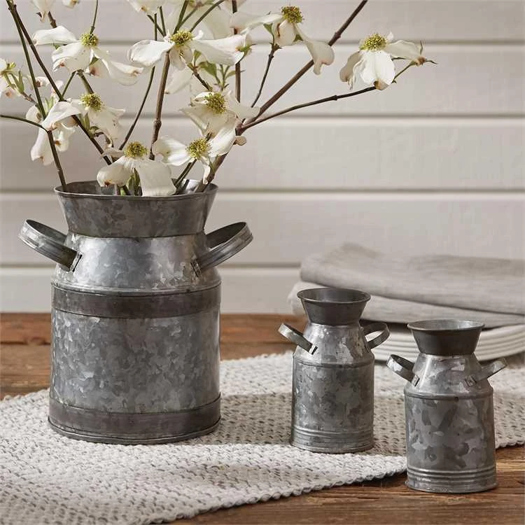 Galvanized Milk Can Utensil Crock 4 Galvanized Milk Can Utensil Crock - Image 4