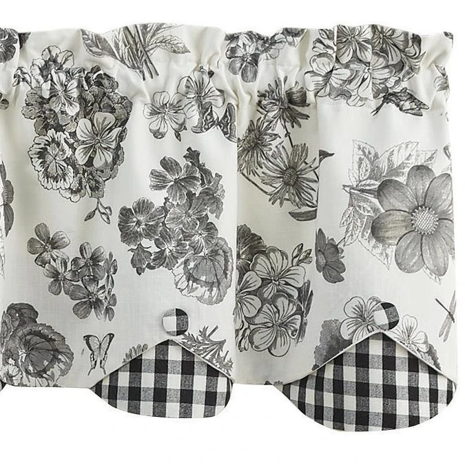 Geranium Valance - Lined Layered 58x15 1 Geranium Valance - Lined Layered 58x15