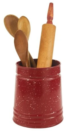 Granite Enamel Red - Utensil Crock