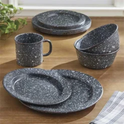 Alternative view of Granite Enamelware Gray - Dinner Plates Set Of 4