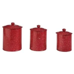 Granite Enamelware Red - Canister Set