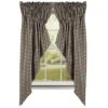 Heritage House Check Black Prairie Gathered Curtains - 72x63