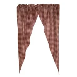 Heritage House Check Red Romantic Swags - 72x72 4 Heritage House Check Red Romantic Swags - 72x72 -Country Home Decor Store Heritage House Check Red Romantic Swags 72x72 648558018018 image3 45537.1733296371