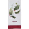 Holly & Berries Believe Dishtowel