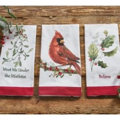Alternative view of Holly & Berries Believe Dishtowel