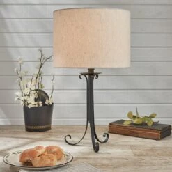 Alternative view of Iron Scroll Lamp With Shade