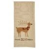 Joyful Deer Embroidered Dishtowels - Set Of 2