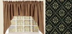 Kingston Jacquard Swags - Black 72x36
