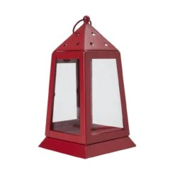 Lantern Tealight Holder - Red -Country Home Decor Store Lantern Tealight Holder Red 840233934563 image4 34254.1730217219