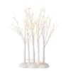 Lighted Glittered White Grove On Rounded Base