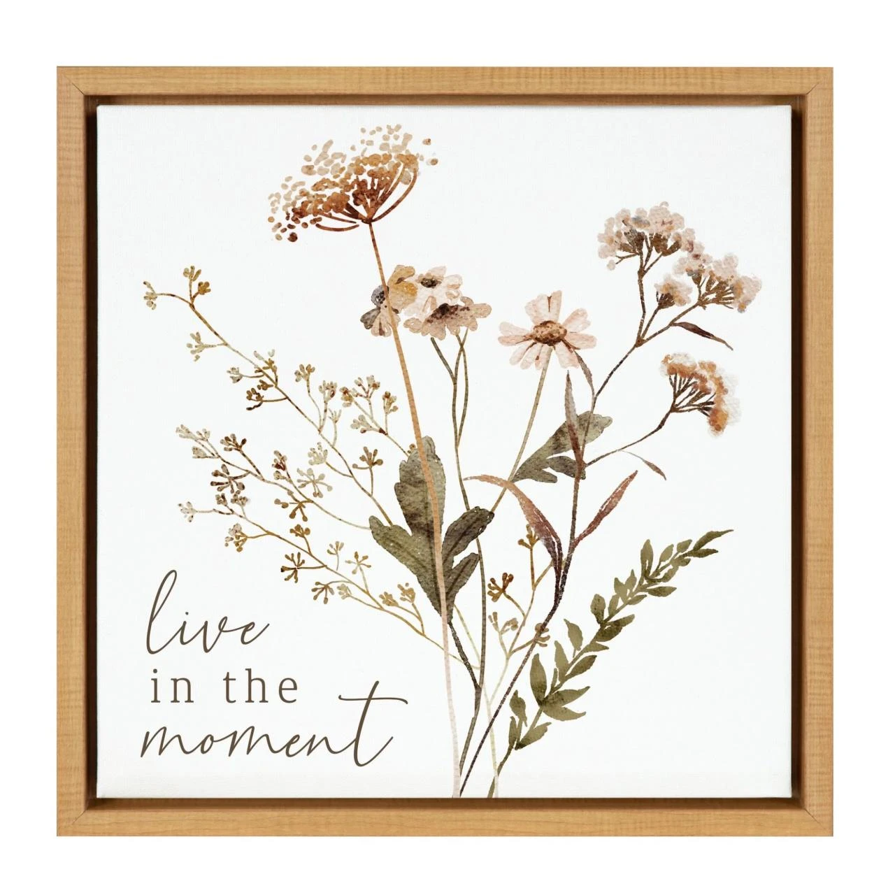 Live In The Moment Canvas - Framed 14x14 1 Live In The Moment Canvas - Framed 14x14