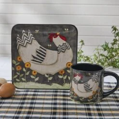 Alternative view of My Little White Hen Mugs - Set Of 4