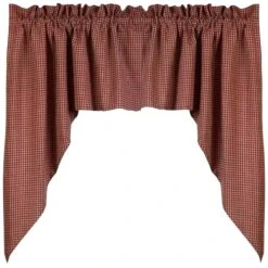 Alternative view of Newbury Gingham Red Swags - 72x36