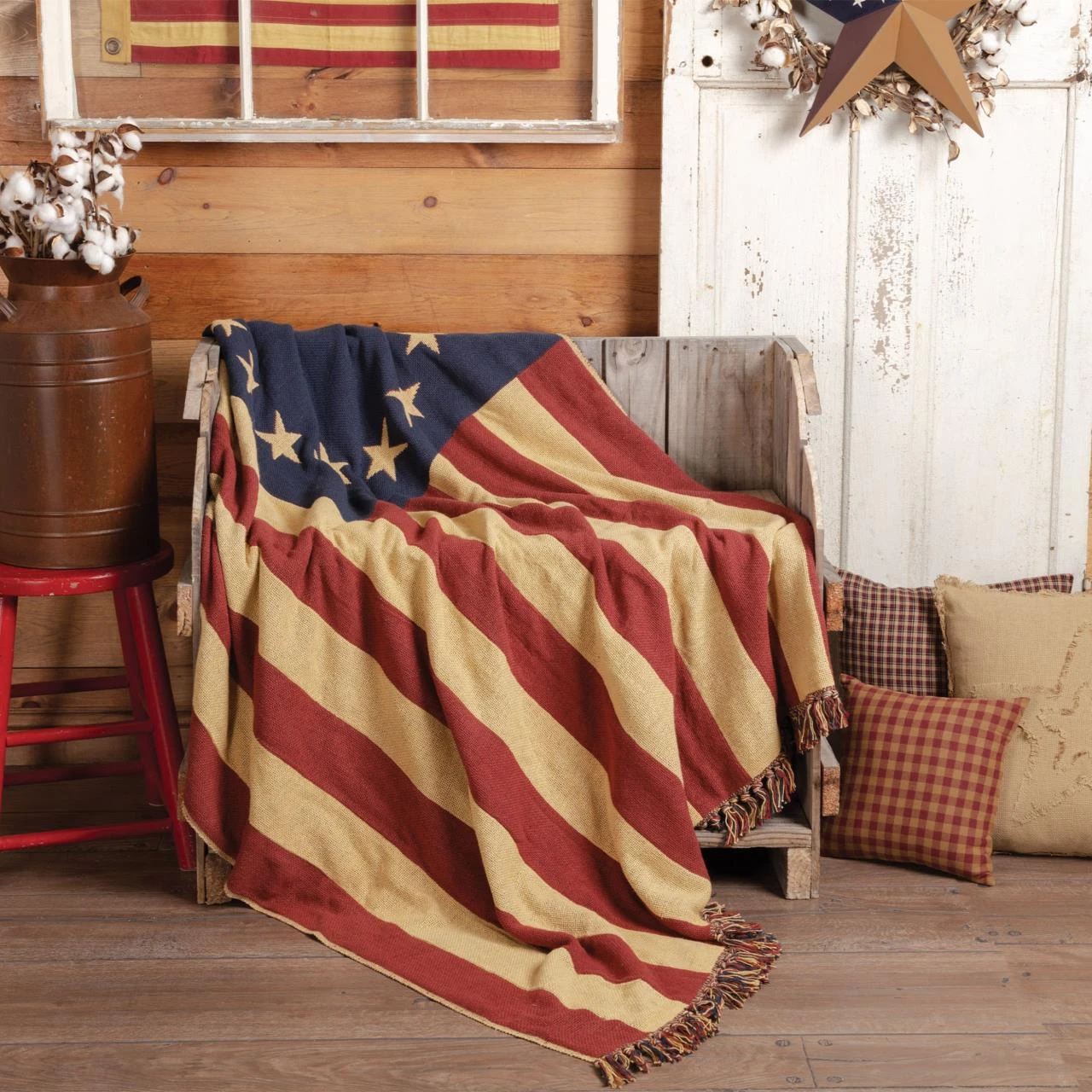 Old Glory Woven Throw - 50x60 1 Old Glory Woven Throw - 50x60