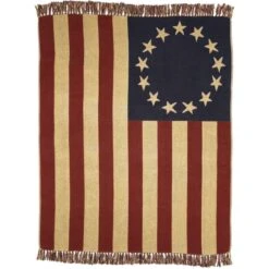 Old Glory Woven Throw - 50x60 4 Old Glory Woven Throw - 50x60 -Country Home Decor Store Old Glory Woven Throw 50x60 841985001244 image2 64154.1748375411