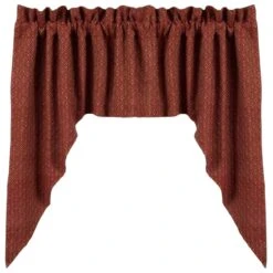 Alternative view of Philmont Jacquard Swags - Barn Red 72x36