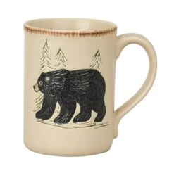 Rustic Retreat Bear Mugs - Set Of 4