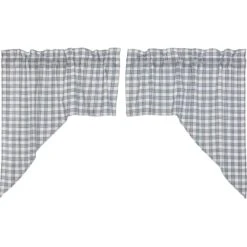 Alternative view of Sawyer Mill Blue Plaid Swags - 72x36