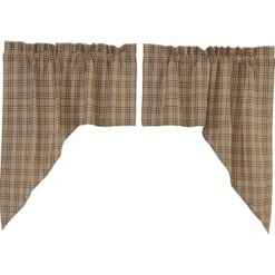 Alternative view of Sawyer Mill Charcoal Plaid Swags - 72x36