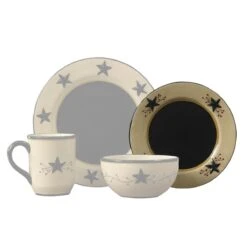 Star Vine Farmhouse Salad Plates - Set Of 4